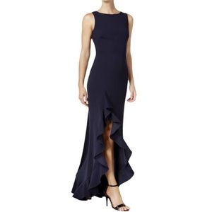 Calvin Klein black crepe  gown
